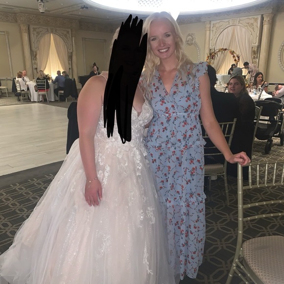 BLUE FLORAL DRESS - Picture 1 of 1